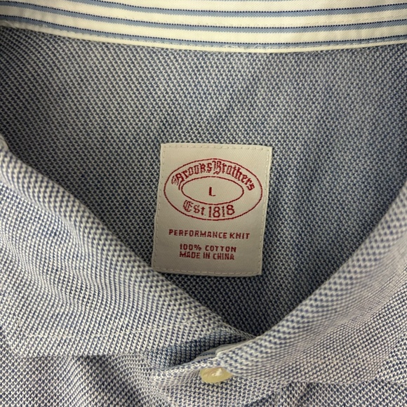 Brooks Brothers 1818 Performance Knit Slim Tall Shirt Men - Picture 7 of 9